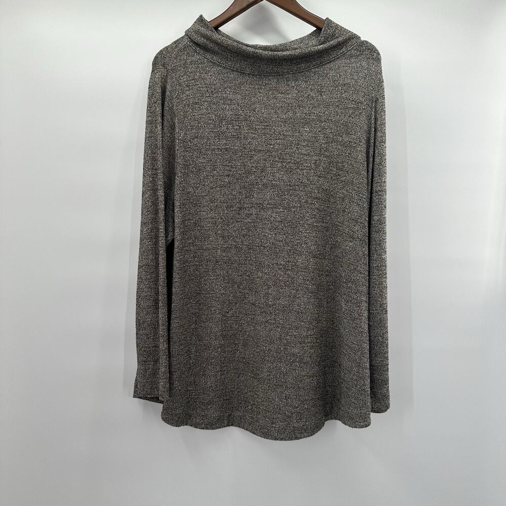 Talbots Sweater Womens 2X‎ Knit Metallic Gold Sparkle Holiday Light Weight